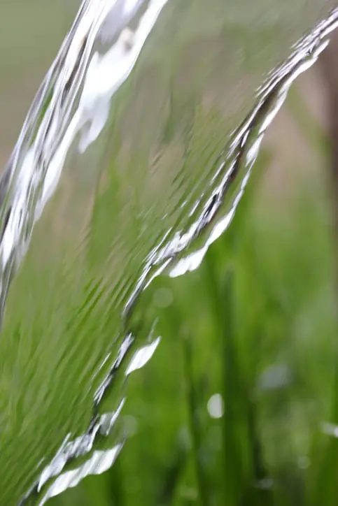 Clean running water in nature